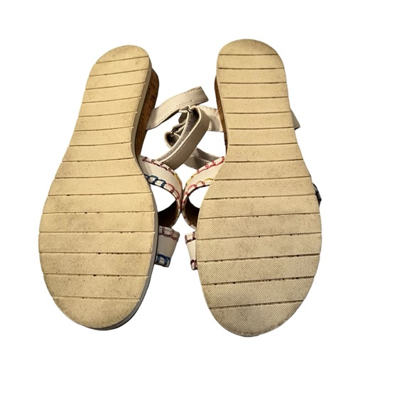 Dolce Vita Dawne Rainbow Whipstitch White Hook and Loop Sandals Size 4 - Picture 6 of 6